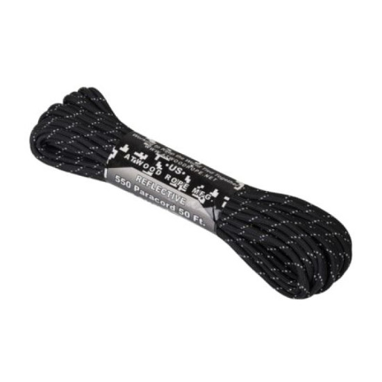 ATWOOD ROPE MFG® Αρτάνη 550 Paracord -  Ανακλαστική (50 ft / 15,24m)