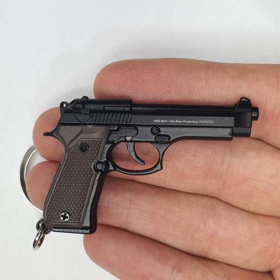 Beretta M92 - A1 Black Full Metal (Mini)- Μπρελόκ