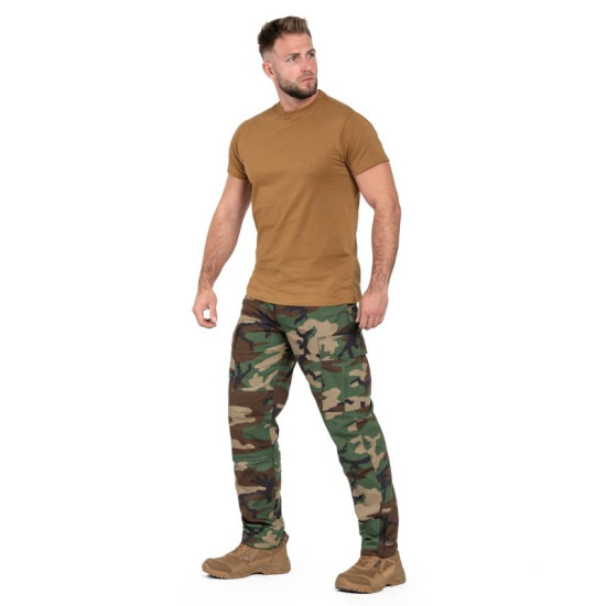 Mil-Tec® Μπλουζάκι Αμερικανικού Στυλ - Χτενισμένο Βαμβάκι - Κογιότ