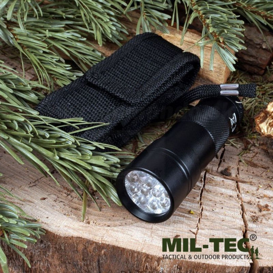 MIL-TEC Φακός 12 LED 20 Lumens Μαύρος