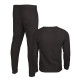 Mil-Tec Fleece Underwear Set Round Neck - Σετ Ισοθερμικών Εσωρούχων Φλις - Μαύρο