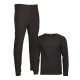 Mil-Tec Fleece Underwear Set Round Neck - Σετ Ισοθερμικών Εσωρούχων Φλις - Μαύρο