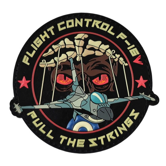 Flight Control F-16 Pull The Strings - Σήμα PVC 3D