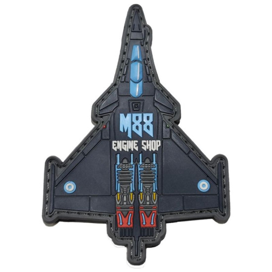 M88 ENGINE SHOP - Rafale Silhouette - Μαύρο - Σήμα PVC 3D