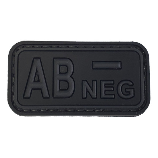 Ομάδα Αίματος Small (Μαύρο-Γκρι) - Σήμα PVC 3D