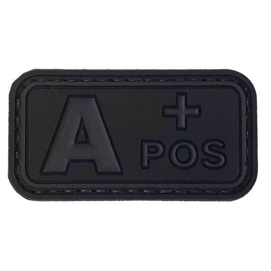 Ομάδα Αίματος Small (Μαύρο-Γκρι) - Σήμα PVC 3D