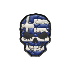 Skull Ελληνική Σημαία - Σήμα PVC (Μεγάλο)