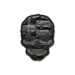 Skull Ελληνική Σημαία - Σήμα PVC (Μεγάλο)