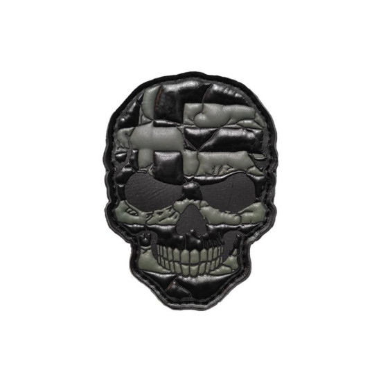 Skull Ελληνική Σημαία - Σήμα PVC (Μεγάλο)